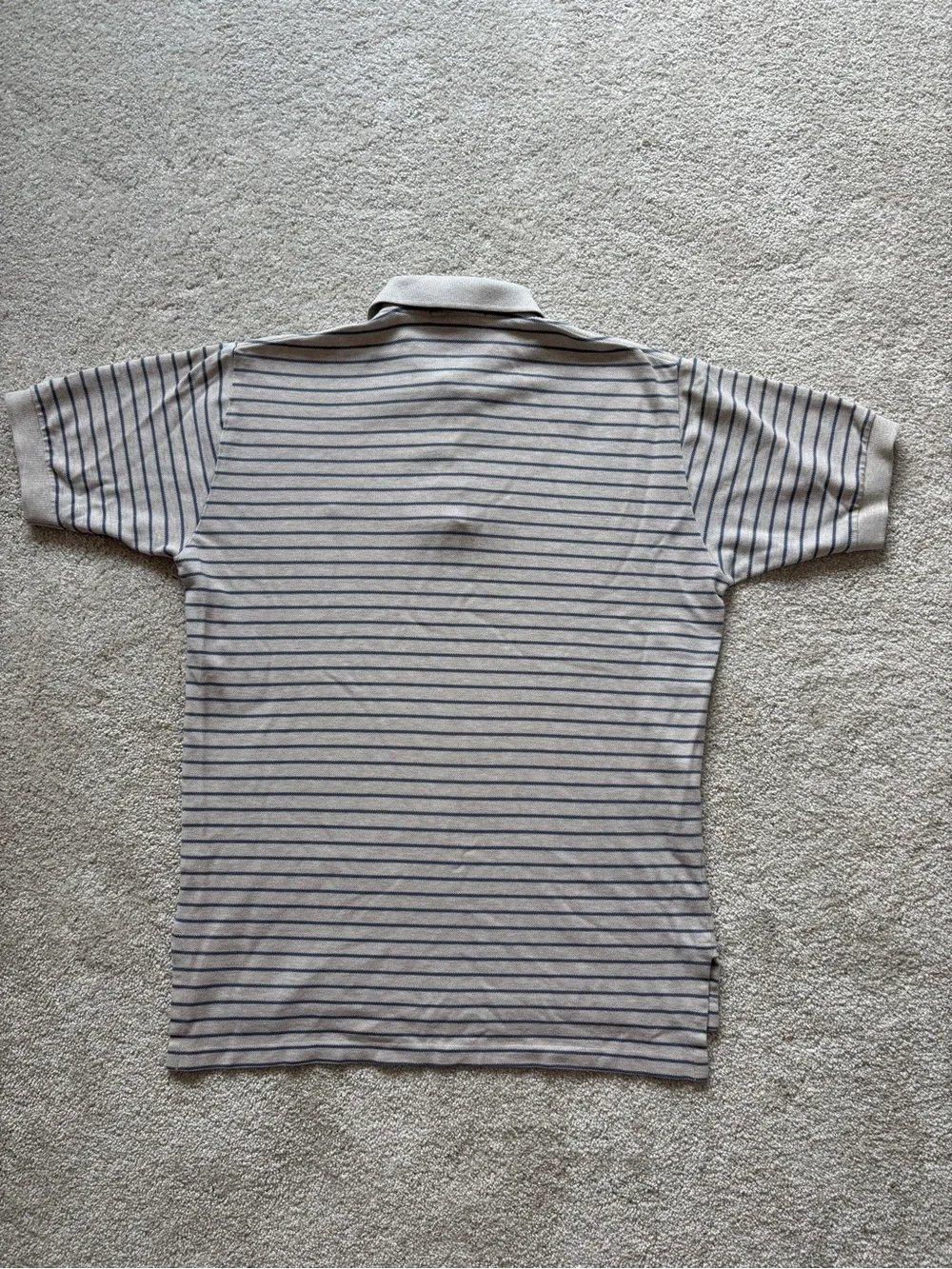 Polo Ralph Lauren Men’s Striped Polo Shirt Blue & Cream 100% Cotton M